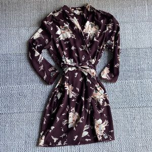 Aritzia Wilfred Franca Floral Wrap Dress